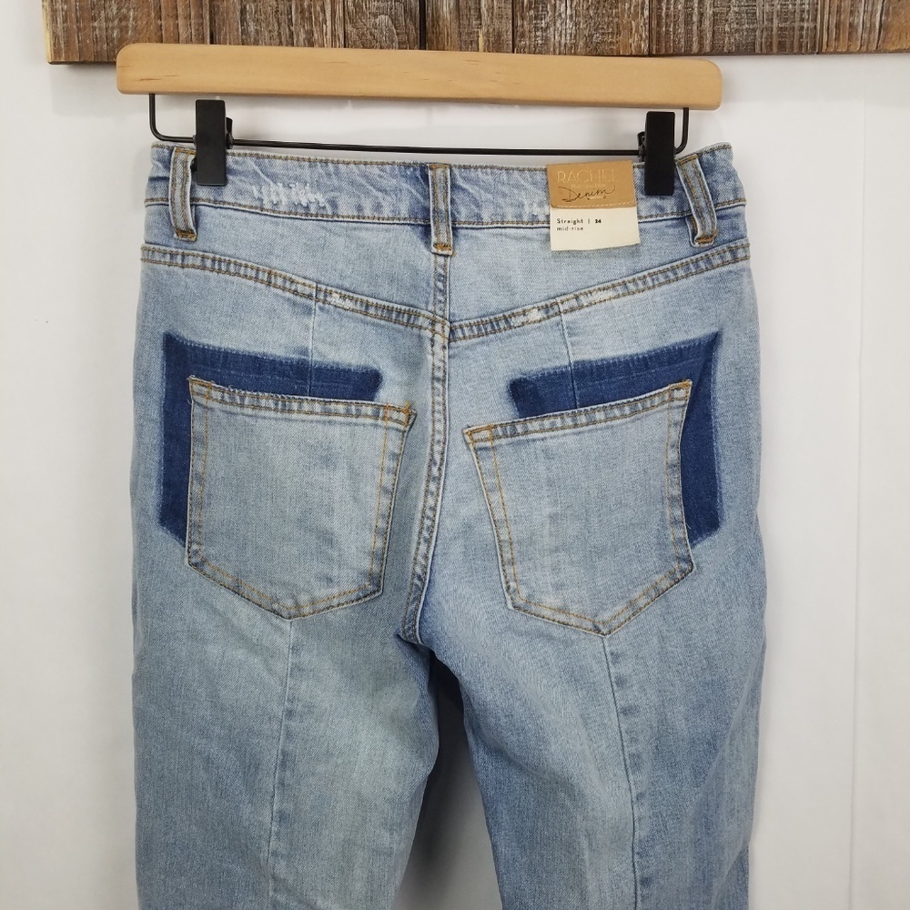 Rachel Roy Jeans Womens 24 Seam Mid-Rise Straight Ankle Cropped Shadow Pocket - Picture 6 of 8